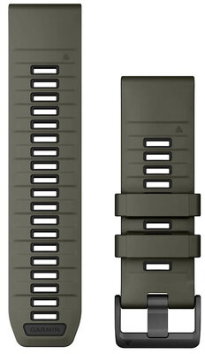 Silikonový řemínek Garmin 26mm (pro Garmin Fenix 8/7X/6X (51mm), Tactix aj.), zelený, QuickFit, 010-13393-12