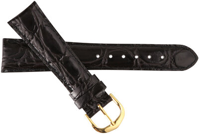 Leather strap JVD R02901 20mm, black