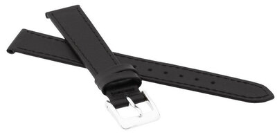 Leather strap JVD R18201, 14mm, black