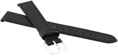 Leather strap JVD R18201 18mm, black