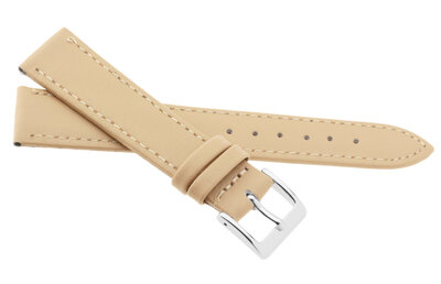 Leather strap JVD R18217, 30mm, Beige