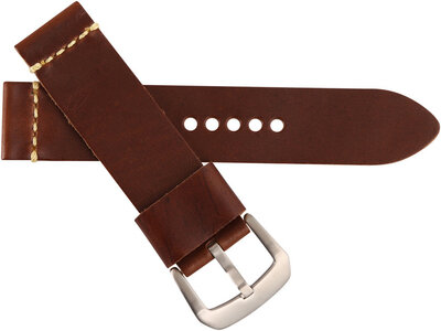 Leather strap JVD R19703 22mm, Brown
