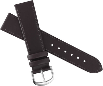 Leather strap JVD R19902 20mm, black