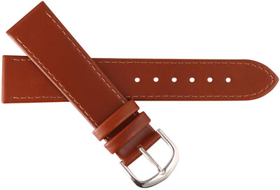 Leather strap JVD R19903 22mm, Brown