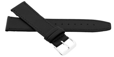 Leather strap JVD R23001, 22mm, black