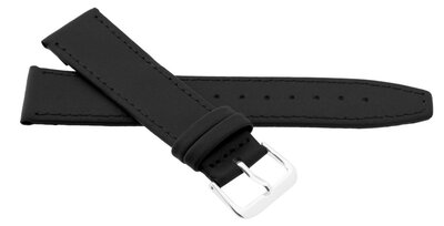Leather strap JVD R23001 24mm, black