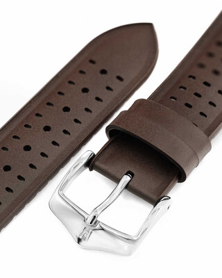Rubber strap Hirsch NYAD L 0921099010-2, brown, natural rubber, length L, Quick Release