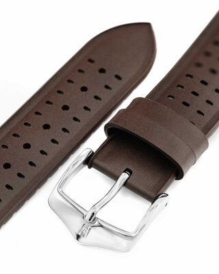Rubber strap Hirsch NYAD M 0921099110-2, brown, natural rubber, length M, Quick Release