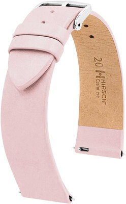 Leather strap Hirsch Cashmere M 03902123-2, pink, calfskin, length M, Quick Release
