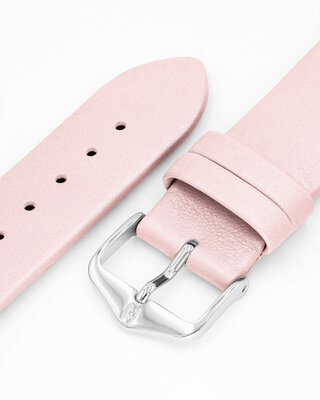 Leather strap Hirsch Cashmere M 03902123-2, pink, calfskin, length M, Quick Release