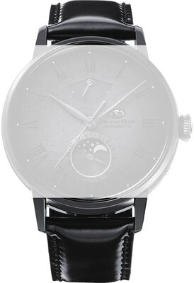 Leather strap Orient Star UL01B011N9 20mm (for the model RE-AY01), black