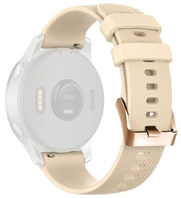 Silicone strap Ricardo 18mm (pro Garmin Venu 2S/3S, Vívoactive 4S, Forerunner 265S, Venu 4 (41mm) aj.), Beige, Quick Release