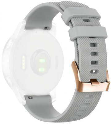 Silicone strap Ricardo 20mm (pro Garmin Venu, Venu Sq, Venu Sq 2, Venu 2 plus aj.), Grey V2, Quick Release