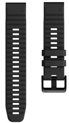 Silicone strap Ricardo 26mm (pro Garmin Fenix 8/7X/6X (51mm), Tactix aj.), black V2, QuickFit