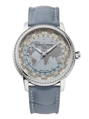 Frederique Constant Manufacture Classic Worldtimer Automatic FC-719LBWD3DH6 Limited Edition 88pcs (+ spare strap)