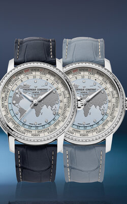 Frederique Constant Manufacture Classic Worldtimer Automatic FC-719LBWD3DH6 Limited Edition 88pcs (+ spare strap)