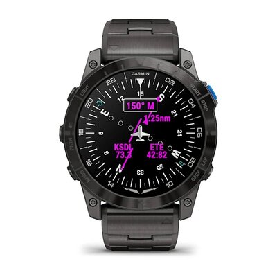 Garmin D2 Mach 1 Pro (Premium), Titanium Bracelet (+ náhradní řemínek)