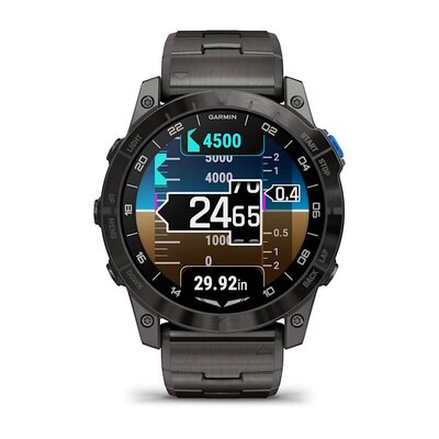 Garmin D2 Mach 1 Pro (Premium), Titanium Bracelet (+ náhradní řemínek)