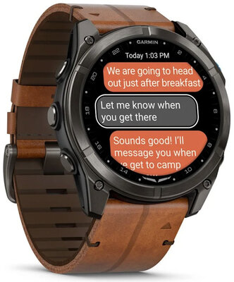 Garmin D2 Mach 2 Pro 51mm (Premium), Chestnut Leather Band (+ náhradní řemínek)