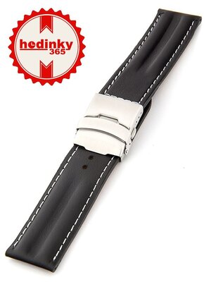 Leather strap Mavex W-052-A, black
