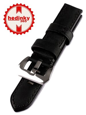 Leather strap Mavex HYP-05-BLACK, black