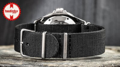 Nylon strap Ricardo, black, NATO