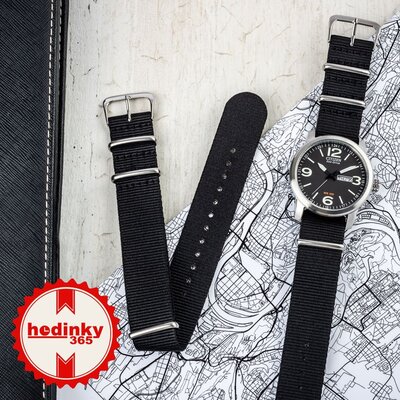 Nylon strap Ricardo, black, NATO