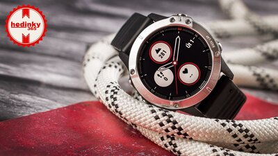 Garmin Fenix 6 Glass, Silver/Black Band