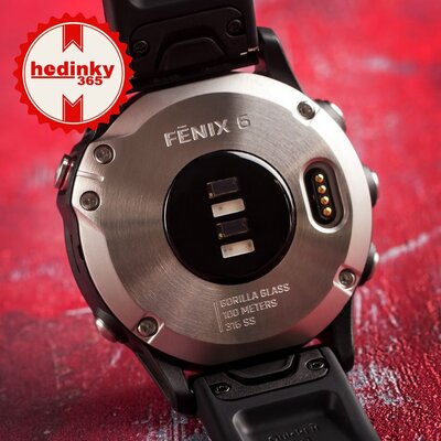 Garmin Fenix 6 Glass, Silver/Black Band