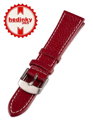 Leather strap Mavex W-00-D, Red