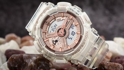 Casio G-Shock Original GMA-S110SR-7AER With Series Transparent x Pink Gold Collection