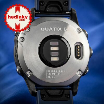 Garmin Quatix 6 PRO Glass Silver/Blue Band