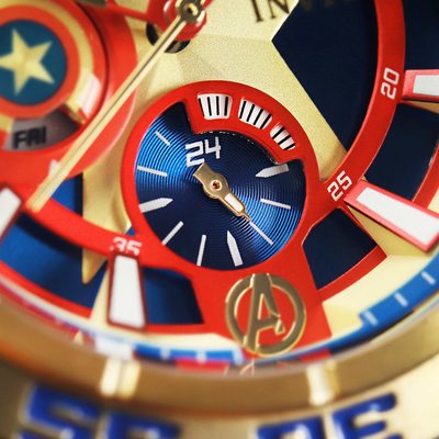 Invicta Marvel Lady Quartz 44mm 27019 Captain America Limited Edition 4000pcs