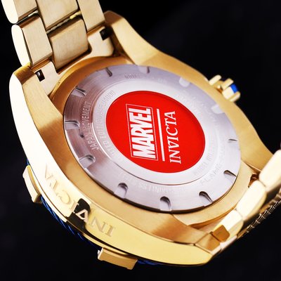 Invicta Marvel Lady Quartz 44mm 27019 Captain America Limited Edition 4000pcs