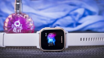 Garmin Venu Sq Music, RoseGold/Sand Band