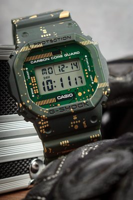 Casio G-Shock Original DWE-5600CC-3ER Carbon Core Guard Circuit Board Camouflage Series (+ bezel and straps)spare 
