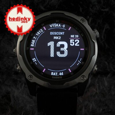 Garmin Descent Mk2 Sapphire, Silver / Black band