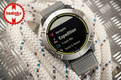 Garmin Enduro Solar, Steel/Gray UltraFit Nylon Strap