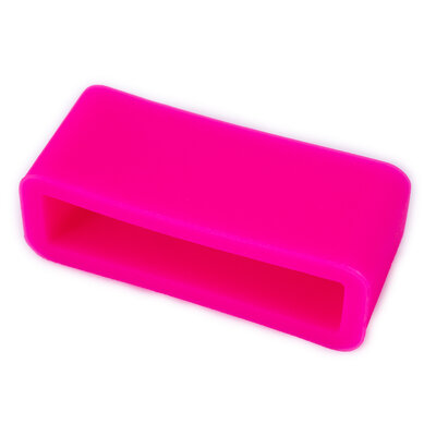Pink silicone watch band loop