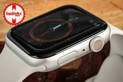 Apple Watch Series 6 GPS, 44mm Silver Aluminium Case / White Sport Band - Regular