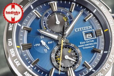 Citizen Sports Eco-Drive Super Titanium Radio Controlled Chronograph AT8234-85L