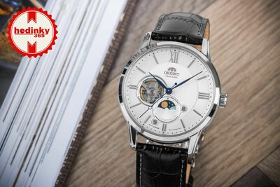 Orient Classic Sun and Moon Open Heart Automatic RA-AS0011S30B