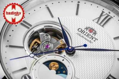 Orient Classic Sun and Moon Open Heart Automatic RA-AS0011S30B