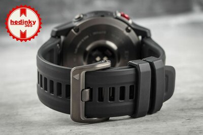 Garmin Epix 2 Sapphire, Titan Black / Black Silicone Band