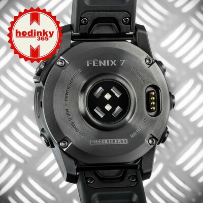 Garmin Fenix 7 Sapphire Solar Grey DLC Titanium / Black Band
