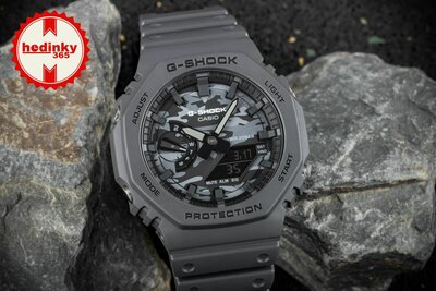 Casio G-Shock Original GA-2100CA-8AER Utility Camo Series Carbon Core Guard