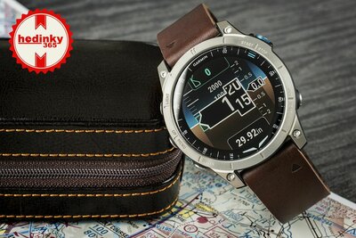Garmin D2 Mach 1 (Premium), Oxford Brown Leather Band (+ extra strap)
