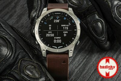 Garmin D2 Mach 1 (Premium), Oxford Brown Leather Band (+ extra strap)