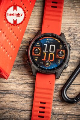 Silicone strap Ricardo 20mm (for Garmin Fenix 8/7S/6S (43mm), etc.), red, QuickFit