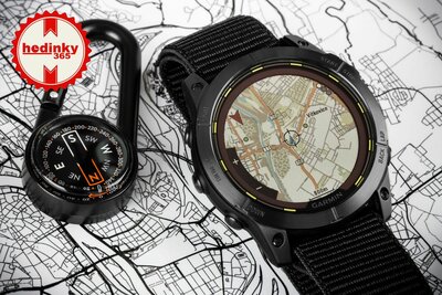 Garmin Enduro 2 Carbon Gray DLC Titanium / Black UltraFit Nylon Strap (+ spare silicone strap)